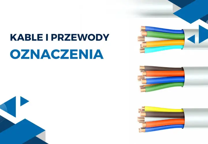 Kolory kabli: niebieski, zielony, pomarańczowy, turkusowy, brązowy, żółty. Różne rodzaje przewodów.