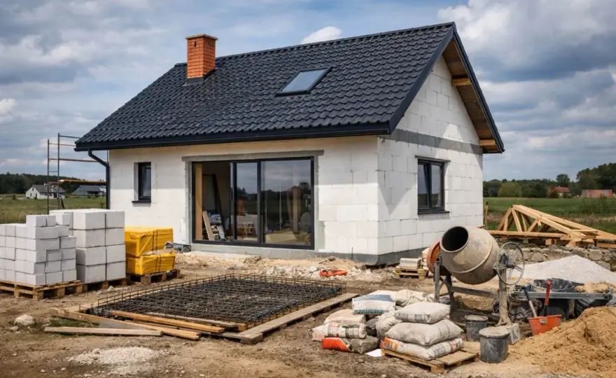 Dom 80 m² - Koszt budowy, układ i błędy. Czy to się opłaca?