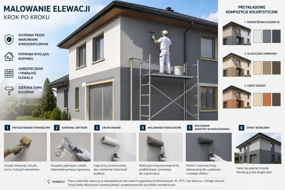 Malowanie elewacji domu bez błędów - farba, pogoda i koszty