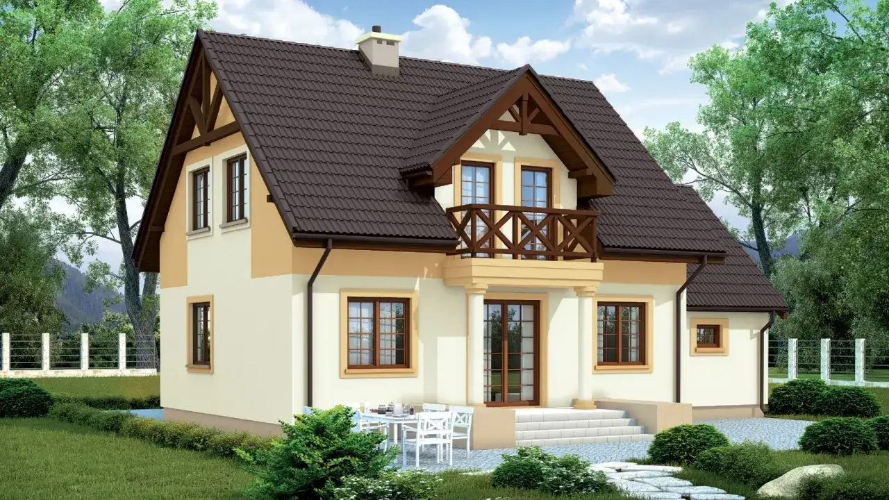 Zdjęcie Czekoladowy dach jaka elewacja - idealne kolory dla harmonii domu